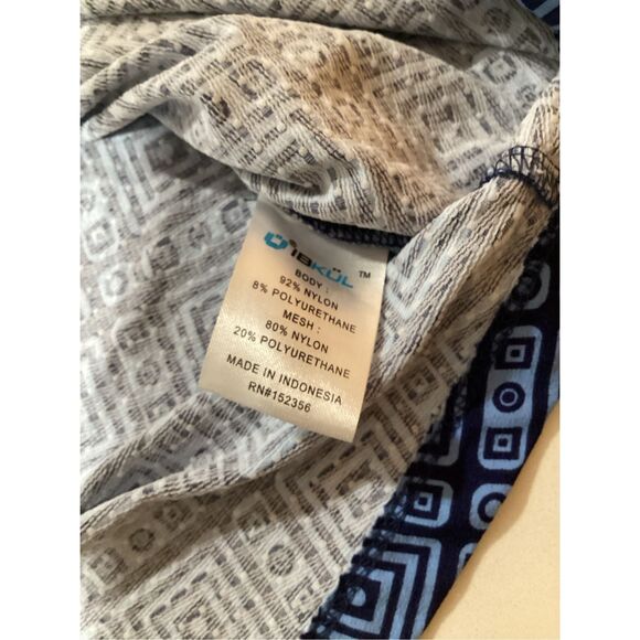 IBKUL Crew Neck UPF 50 Cooling Pricilla Print Top Sz S Athleisure - Picture 5 of 8